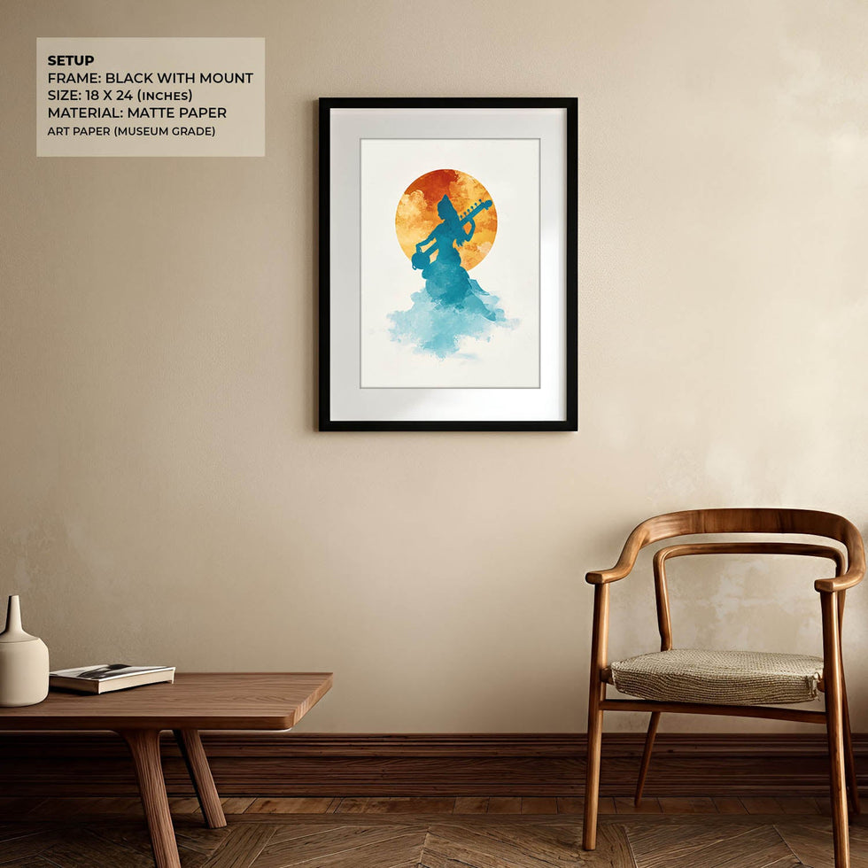 Divine Saraswati Painting – Goddess of Wisdom Wall Art