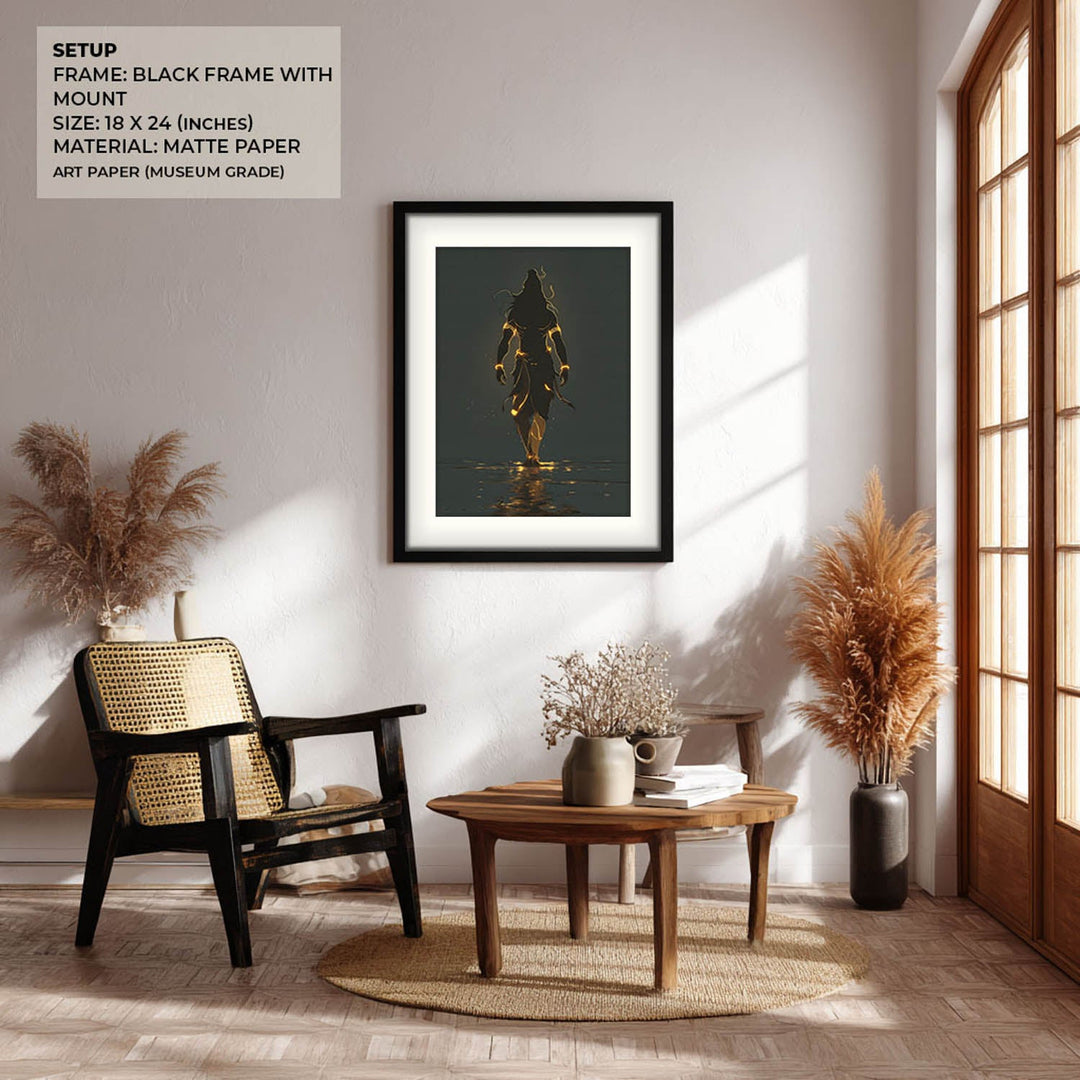 Divine Shiva Silhouette – Wall Art of Mahadev