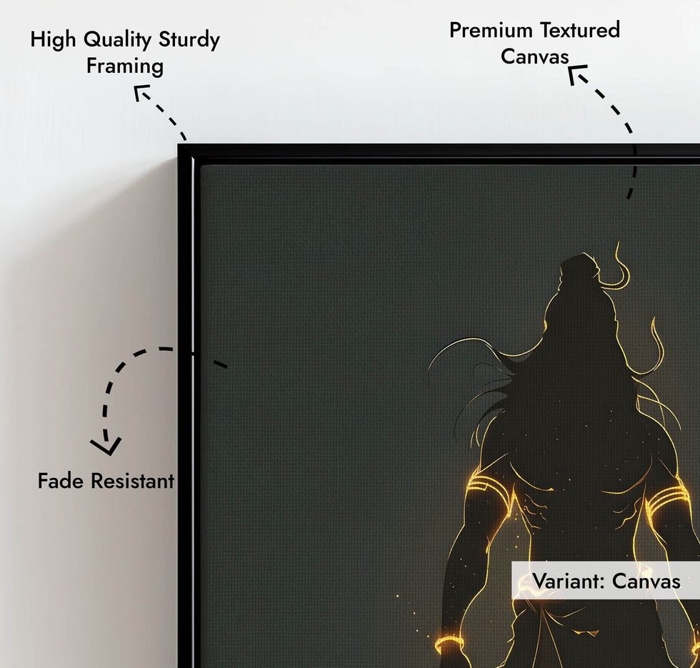 Divine Shiva Silhouette – Wall Art of Mahadev