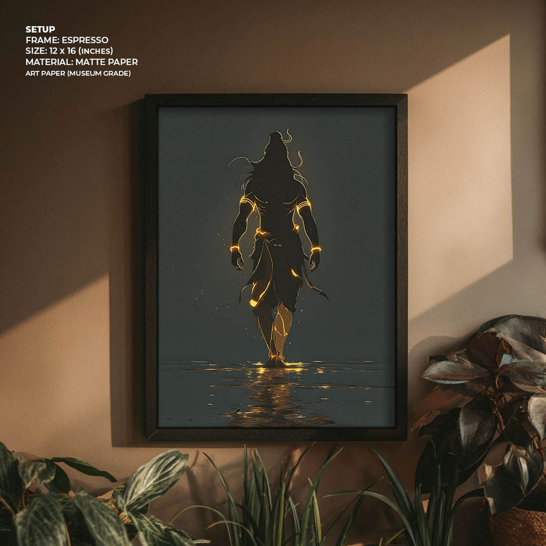 Divine Shiva Silhouette – Wall Art of Mahadev