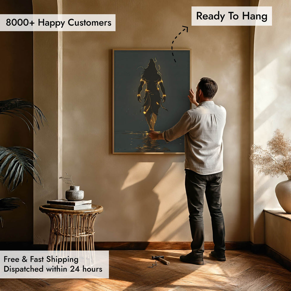 Divine Shiva Silhouette – Wall Art of Mahadev