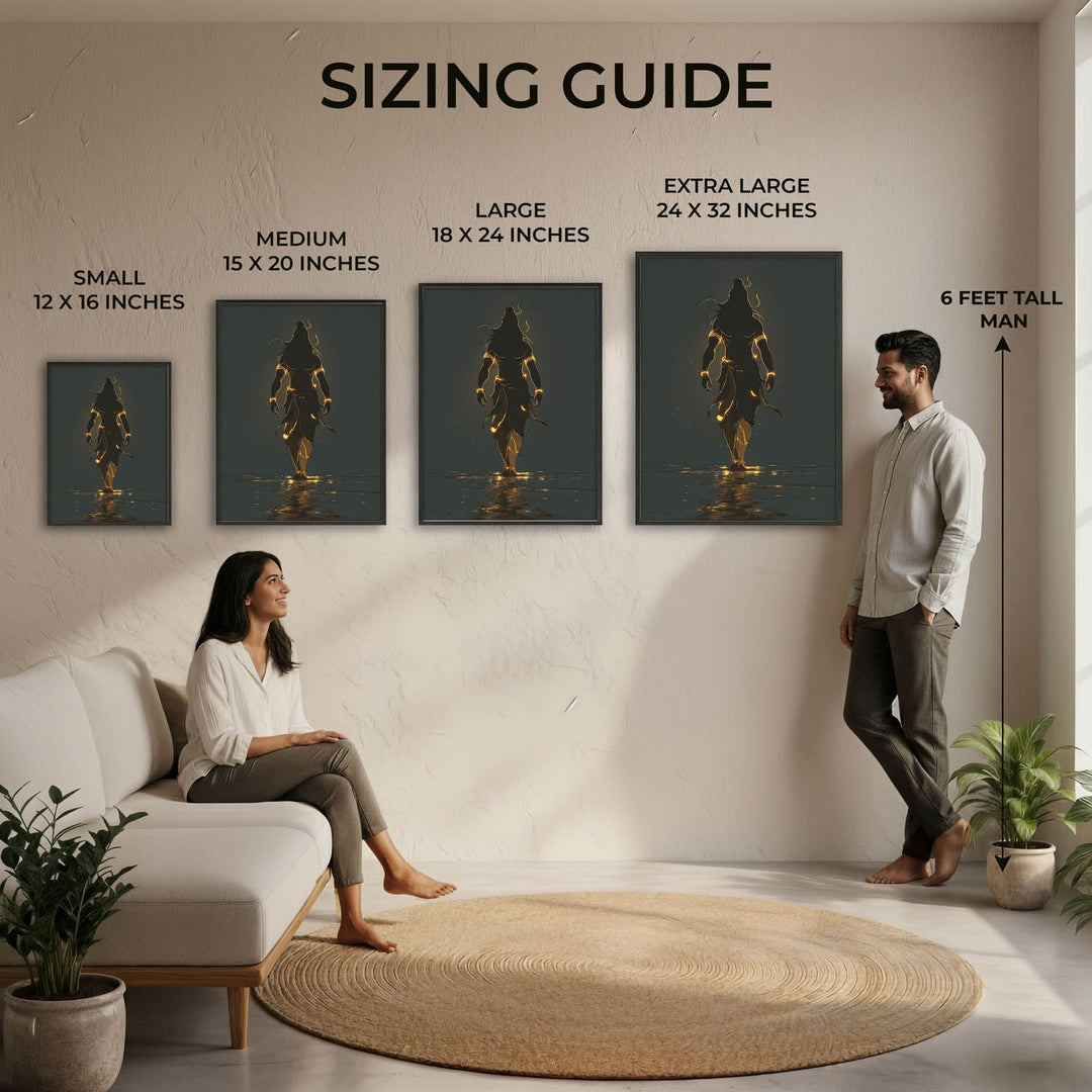 Divine Shiva Silhouette – Wall Art of Mahadev