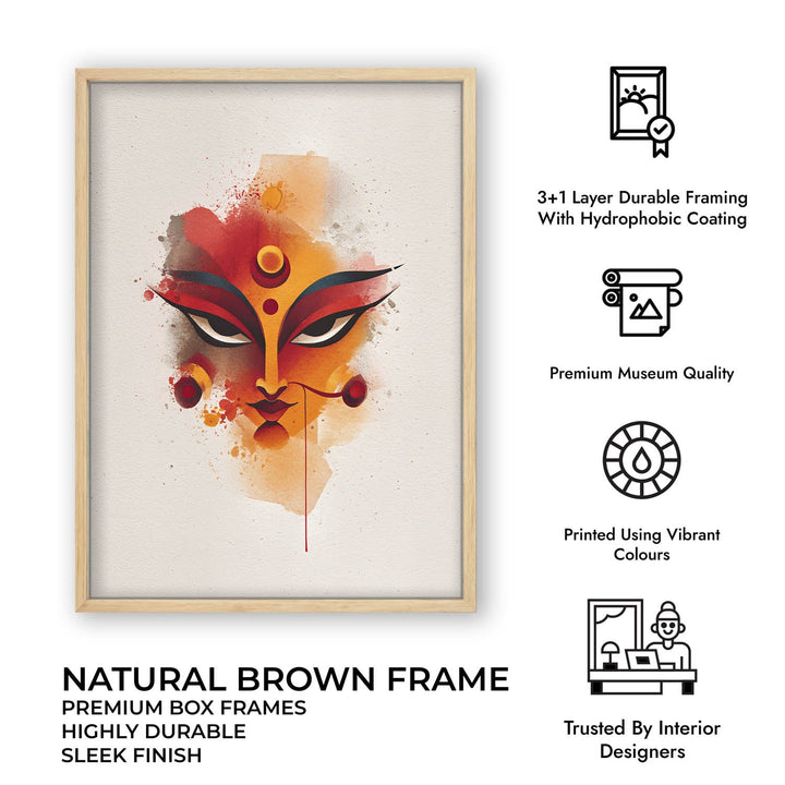 Durga Shakti Painting – Divine Goddess Wall Art