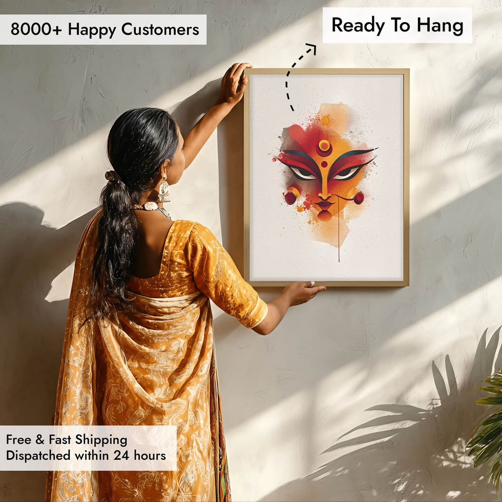 Durga Shakti Painting – Divine Goddess Wall Art