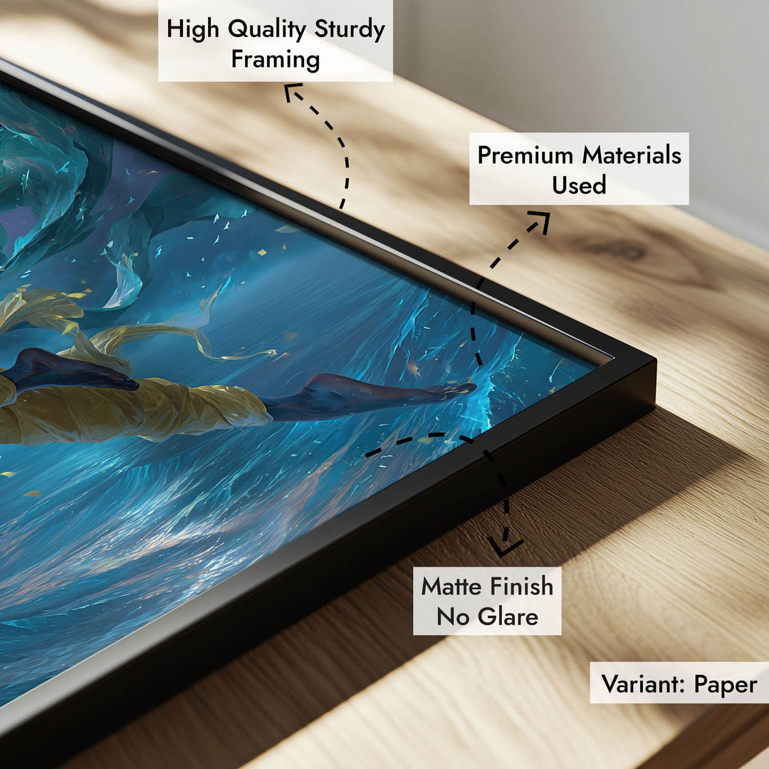 Ethereal Krishna Painting – Flute Wall Art