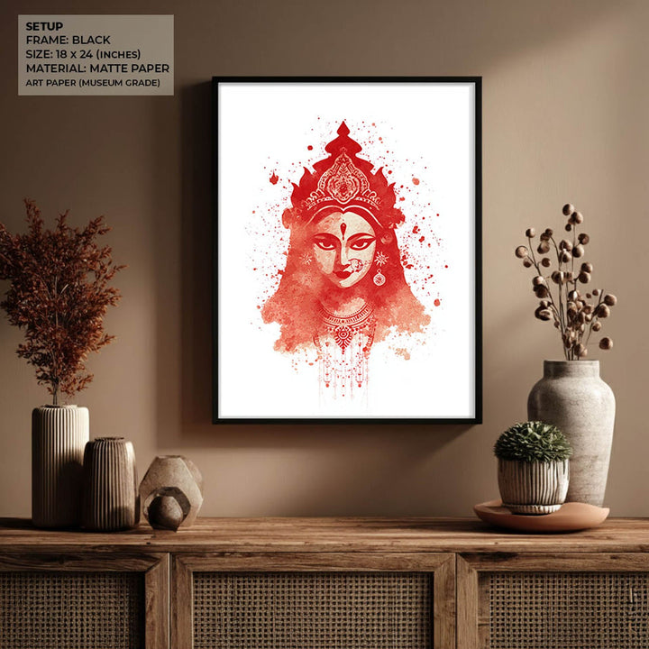 Goddess Durga Wall Art – Devi Shakti Painting
