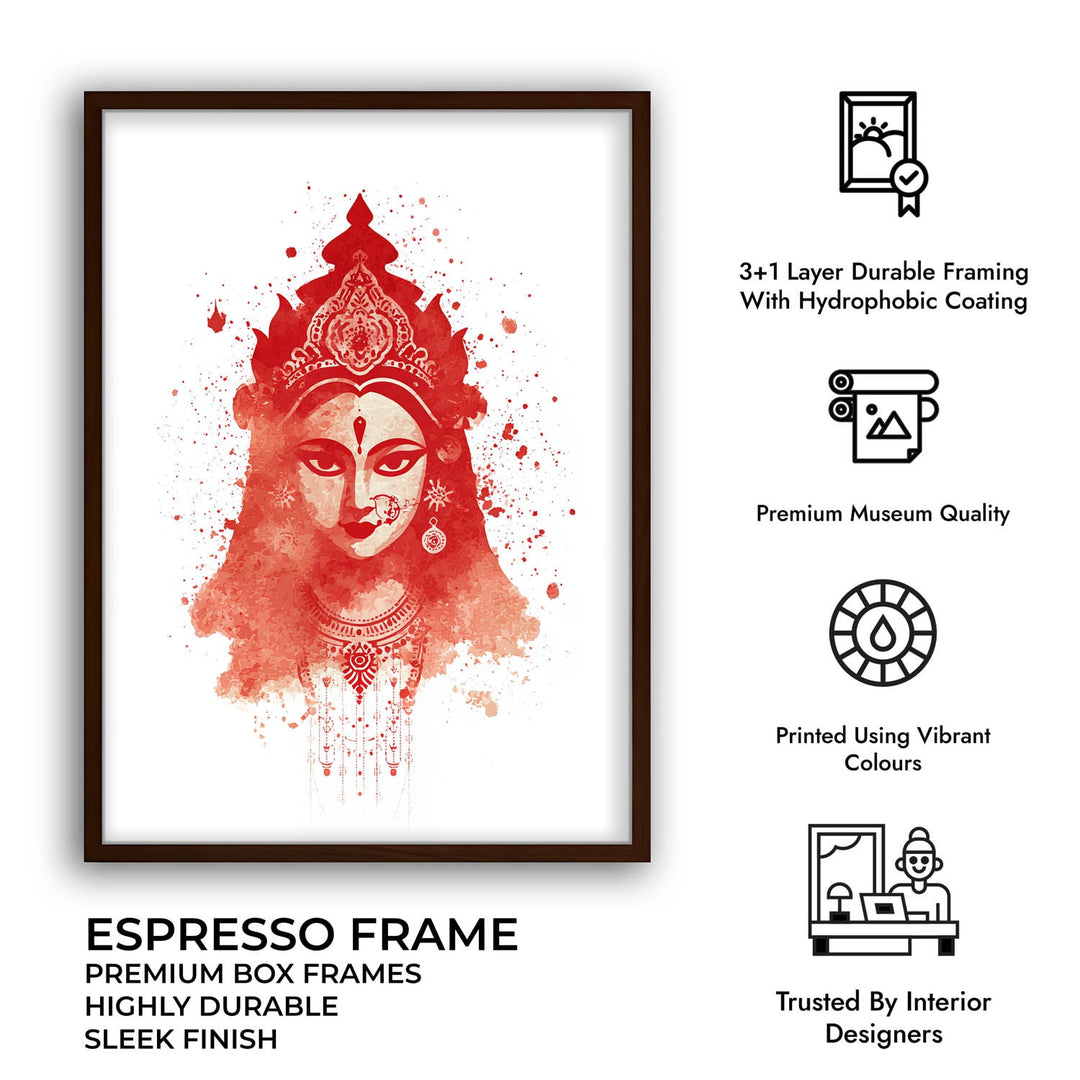 Goddess Durga Wall Art – Devi Shakti Painting