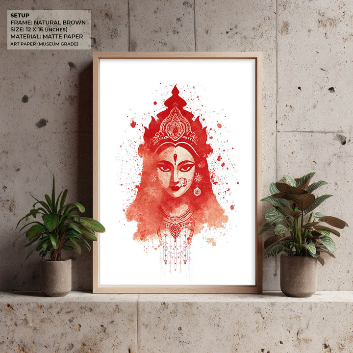 Goddess Durga Wall Art – Devi Shakti Painting