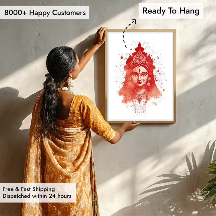 Goddess Durga Wall Art – Devi Shakti Painting