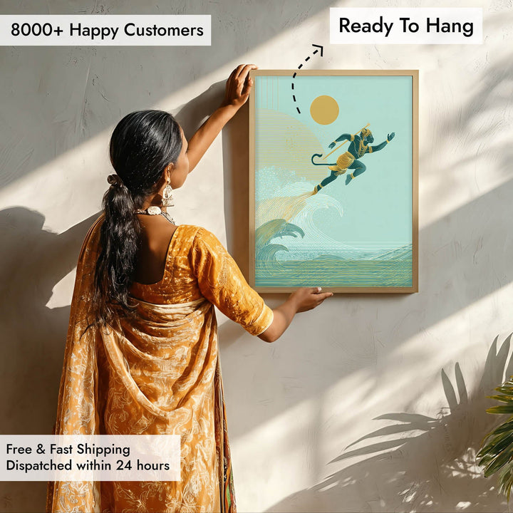 Hanuman Painting – Cosmic Leap Wall Art