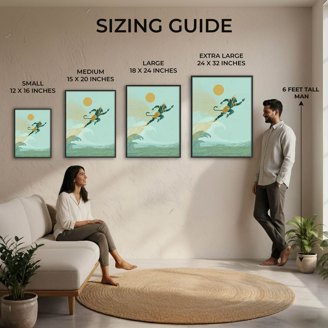 Hanuman Painting – Cosmic Leap Wall Art