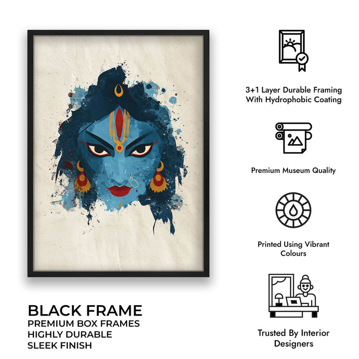 Kali Devi Painting – Fierce Goddess Wall Art