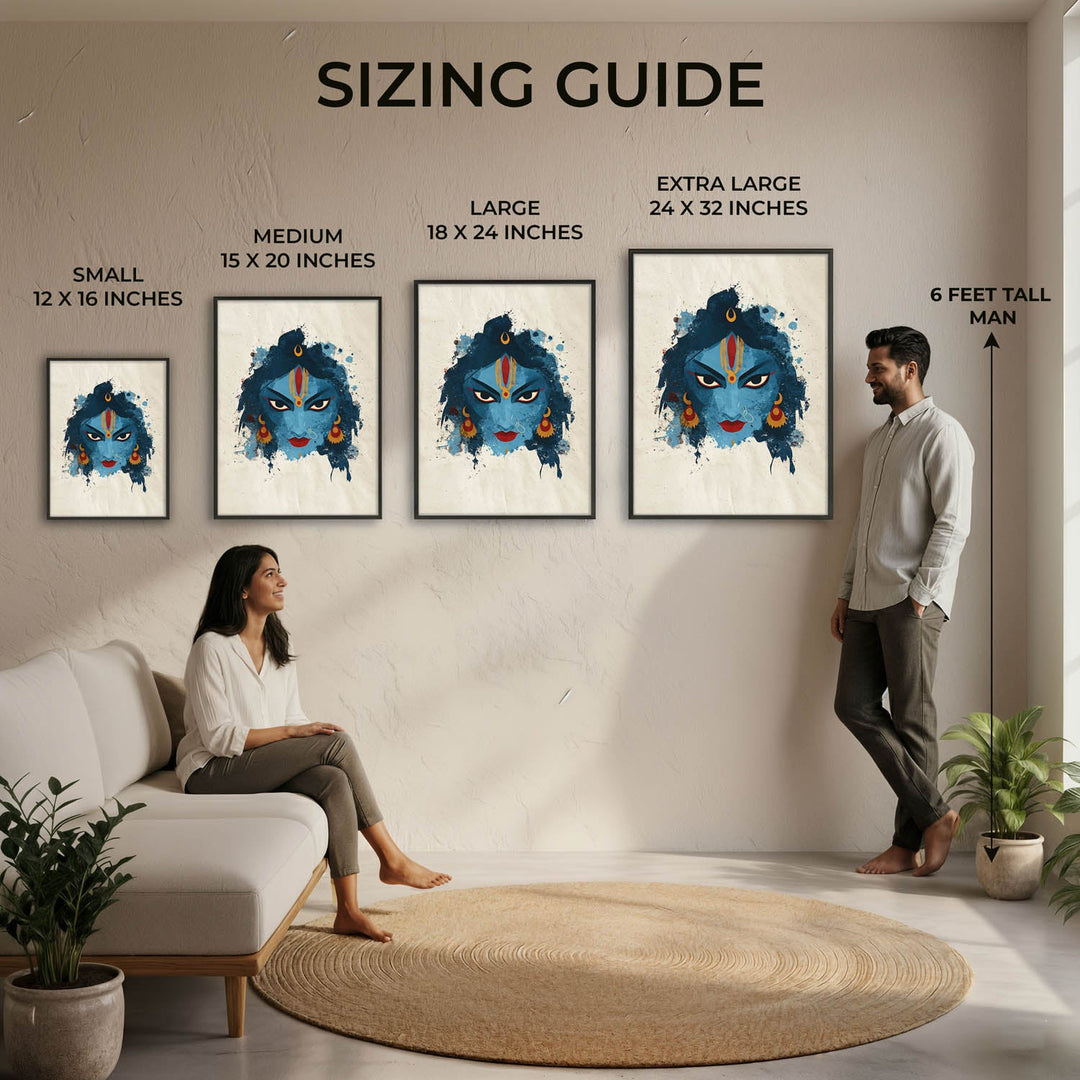 Kali Devi Painting – Fierce Goddess Wall Art