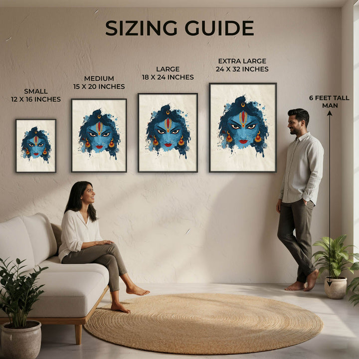 Kali Devi Painting – Fierce Goddess Wall Art