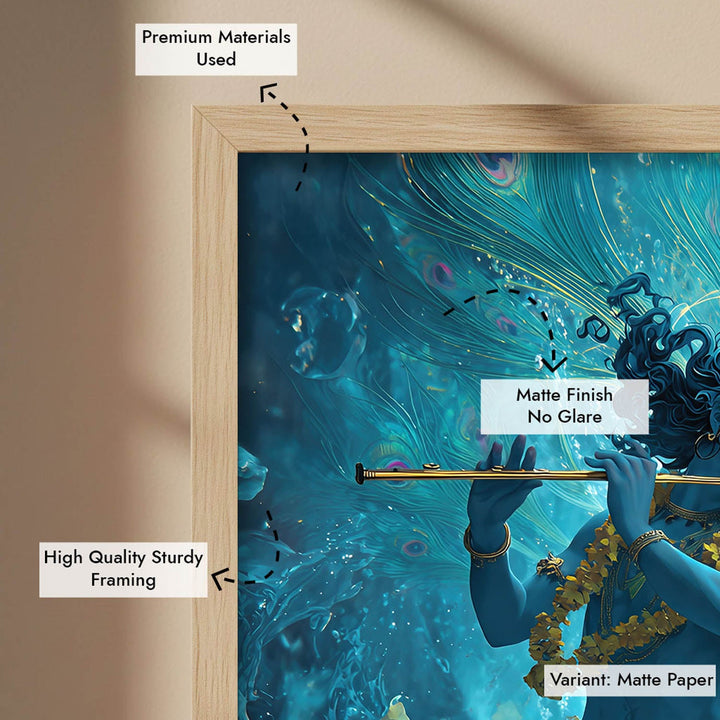 Krishn Painting – Flute Wall Art