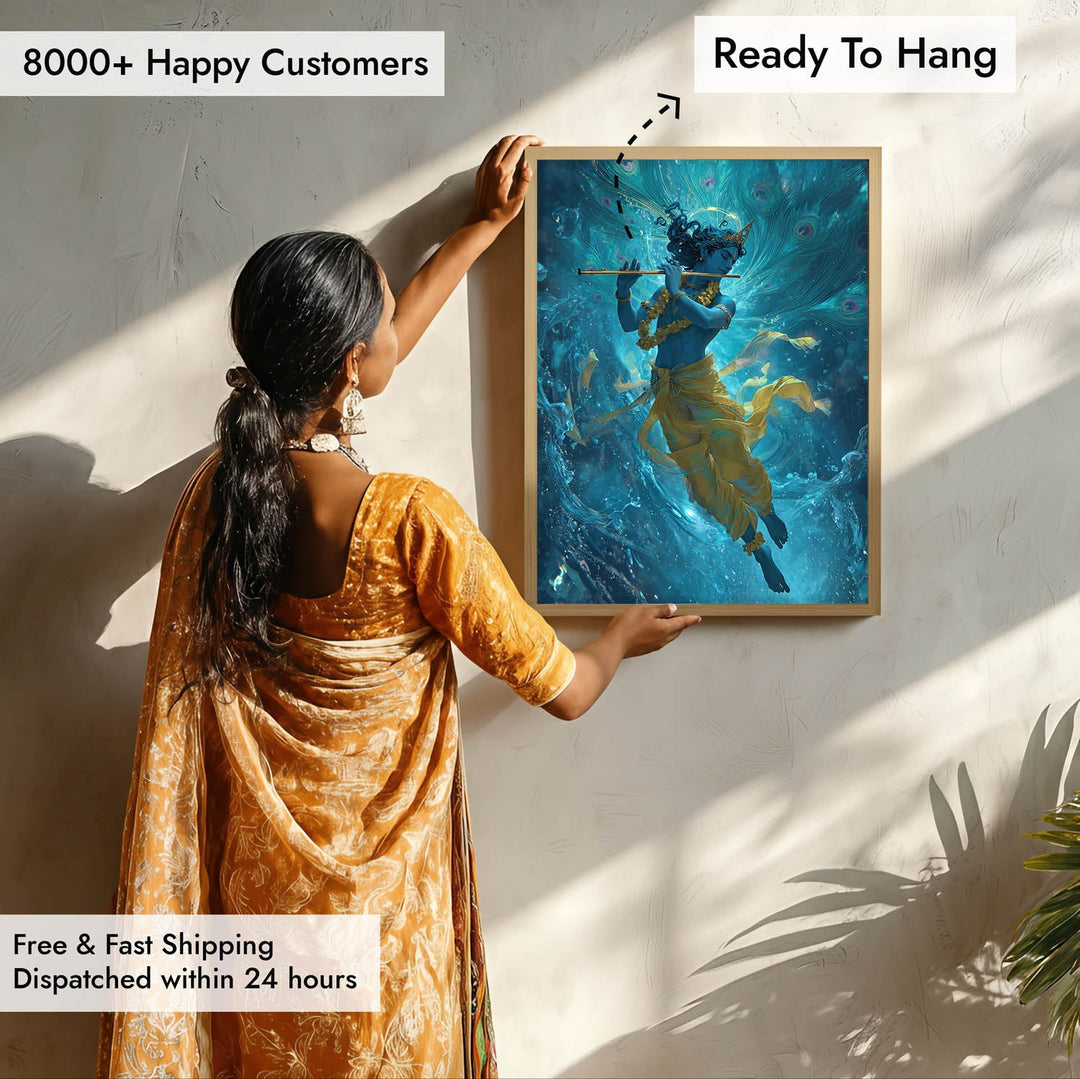 Krishn Painting – Flute Wall Art