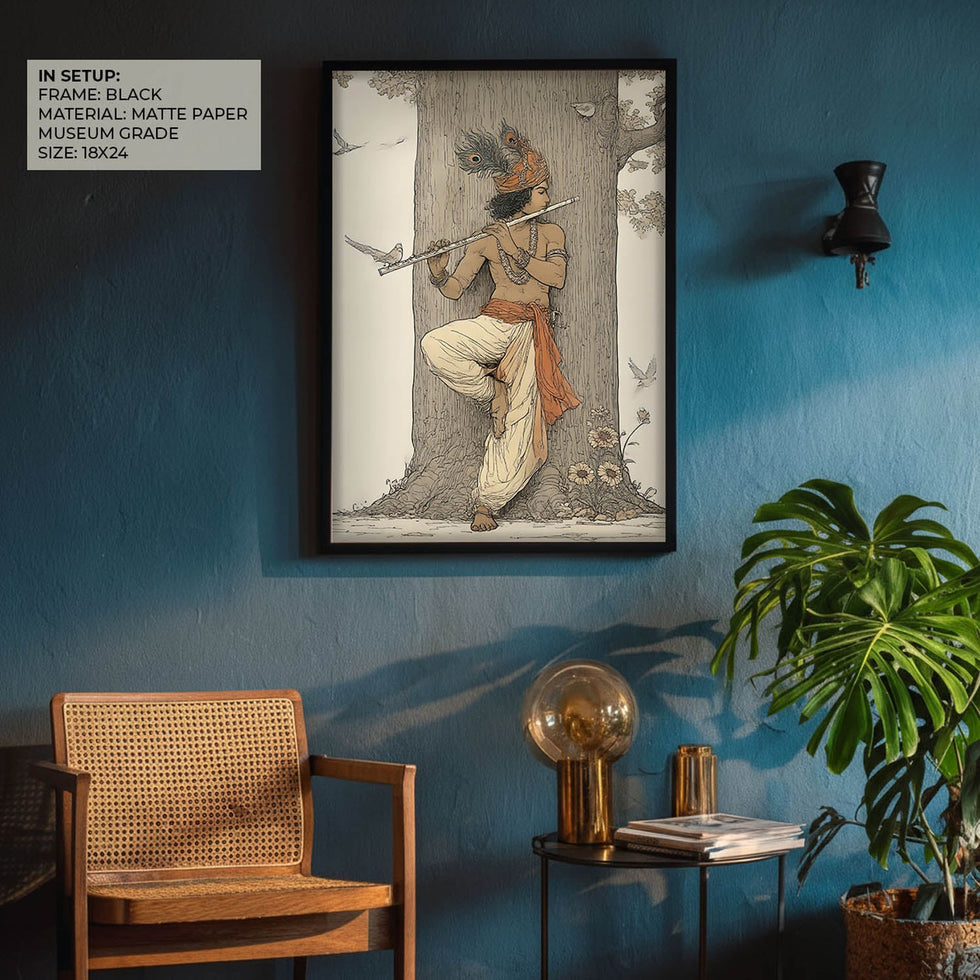Krishna Flute Vastu Painting – Lord Krishna Wall Art