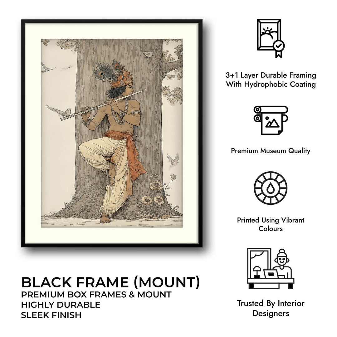Krishna Flute Vastu Painting – Lord Krishna Wall Art