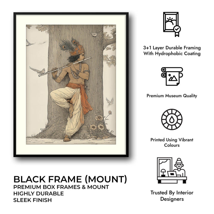 Krishna Flute Vastu Painting – Lord Krishna Wall Art