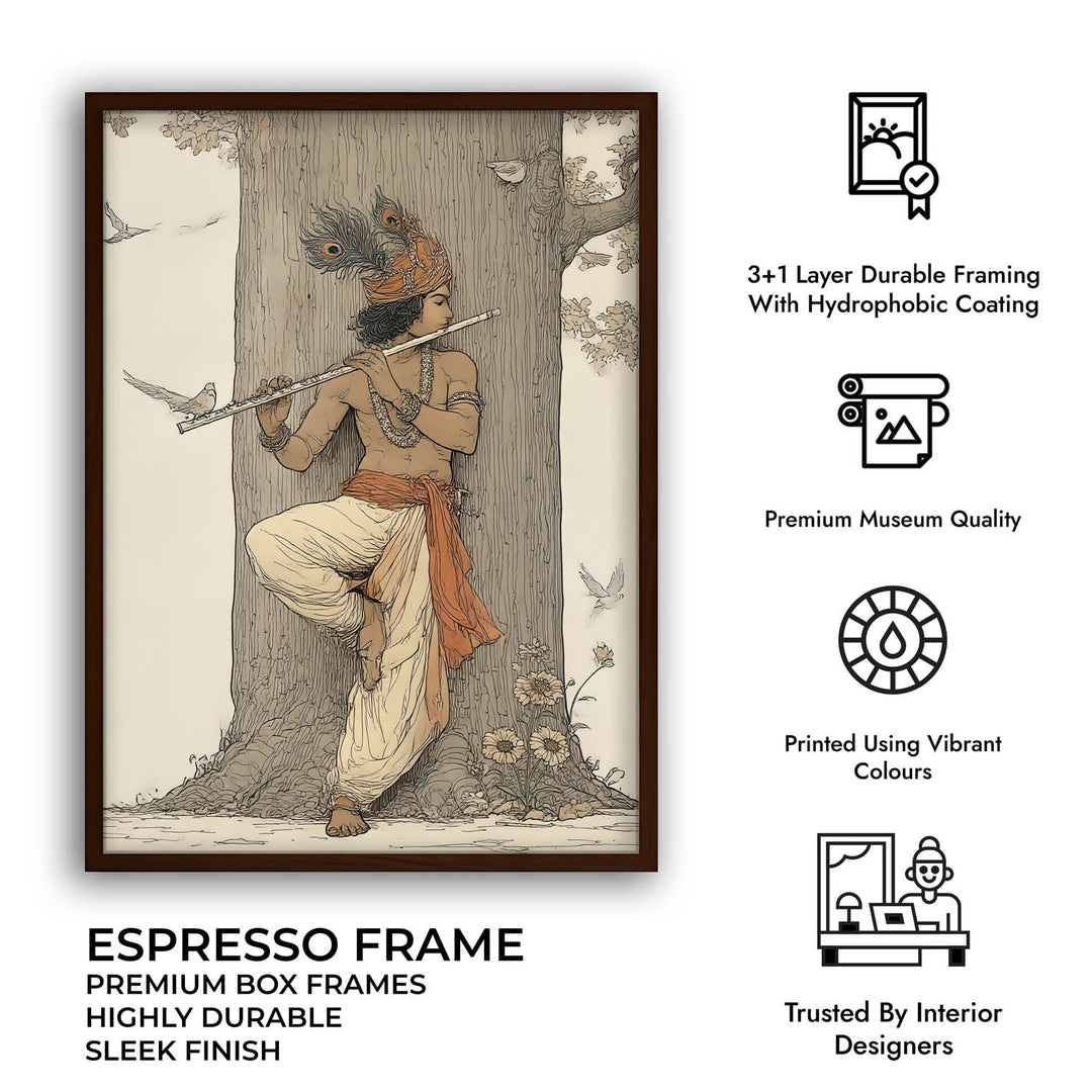 Krishna Flute Vastu Painting – Lord Krishna Wall Art