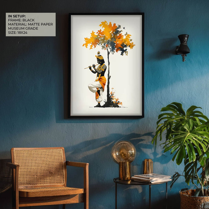 Krishna Under the Tree – Vastu Painting