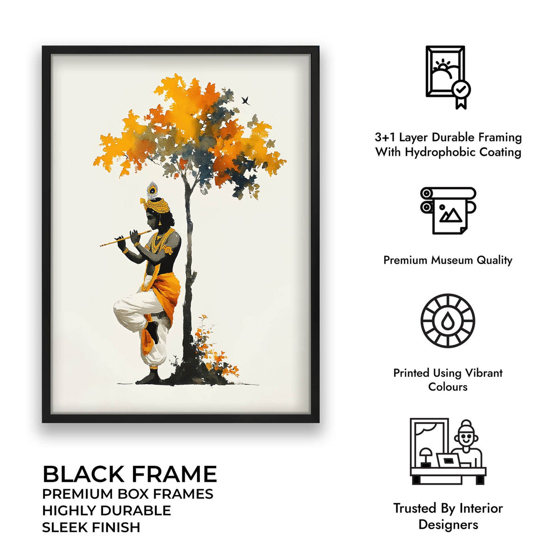 Krishna Under the Tree – Vastu Painting