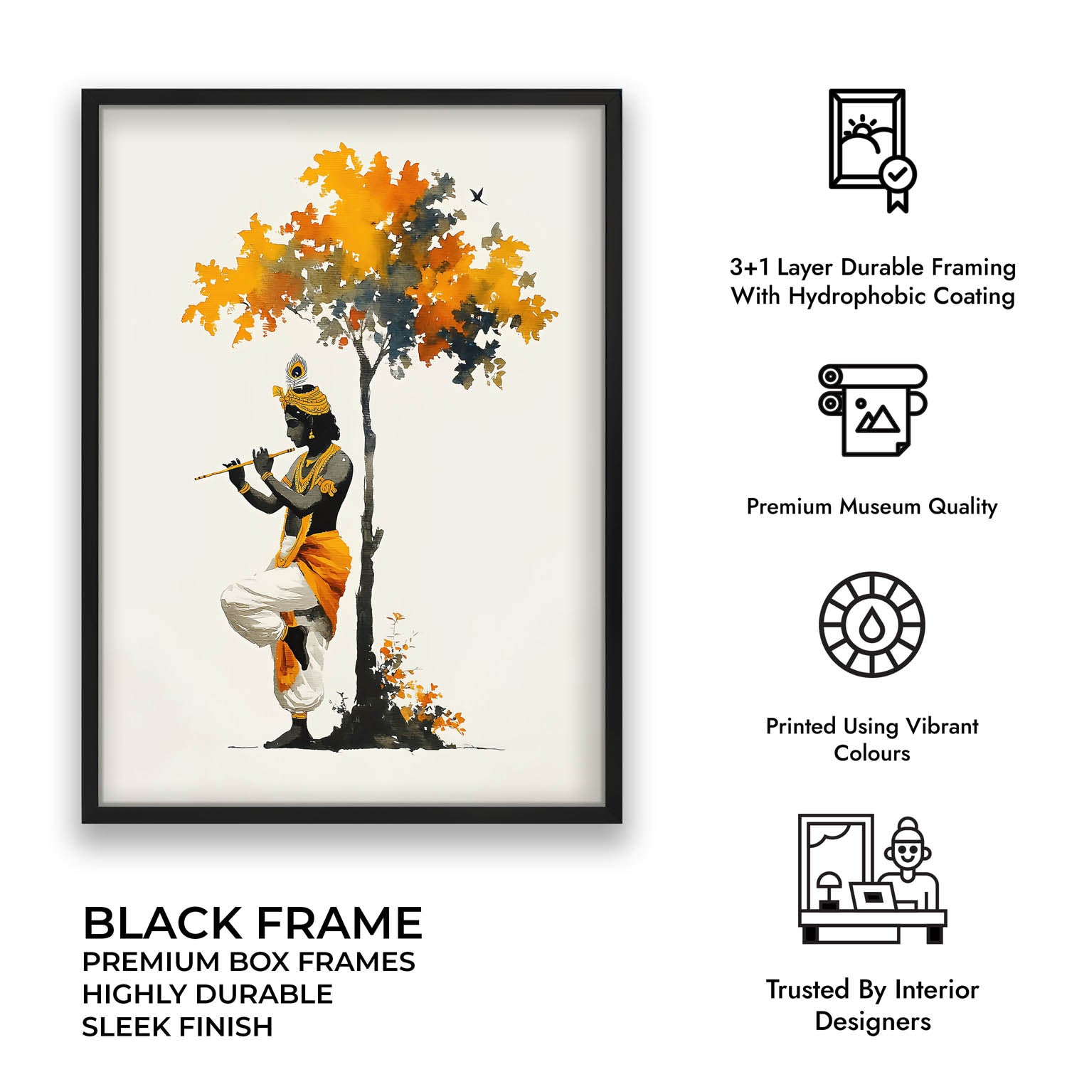 Krishna Under the Tree – Vastu Painting