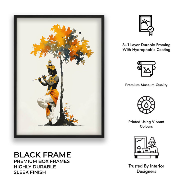 Krishna Under the Tree – Vastu Painting