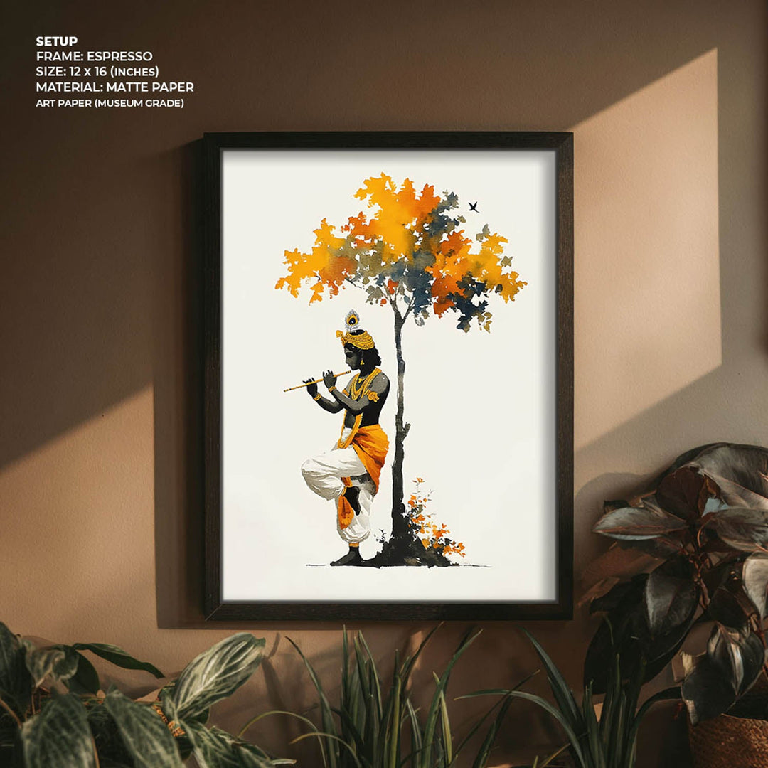 Krishna Under the Tree – Vastu Painting