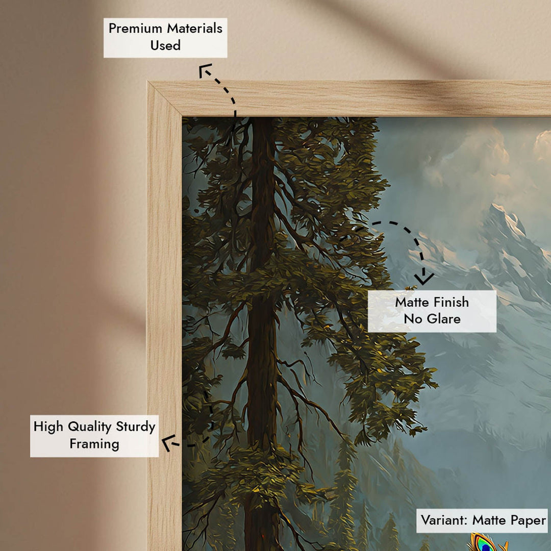 Krishna in the Valley Painting – Divine Flute