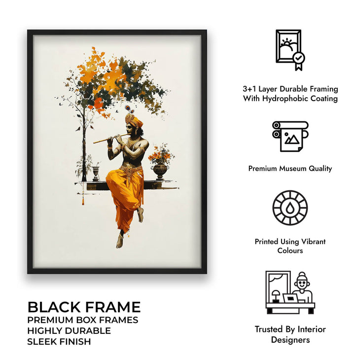 Krishna with Flute - Vastu Painting