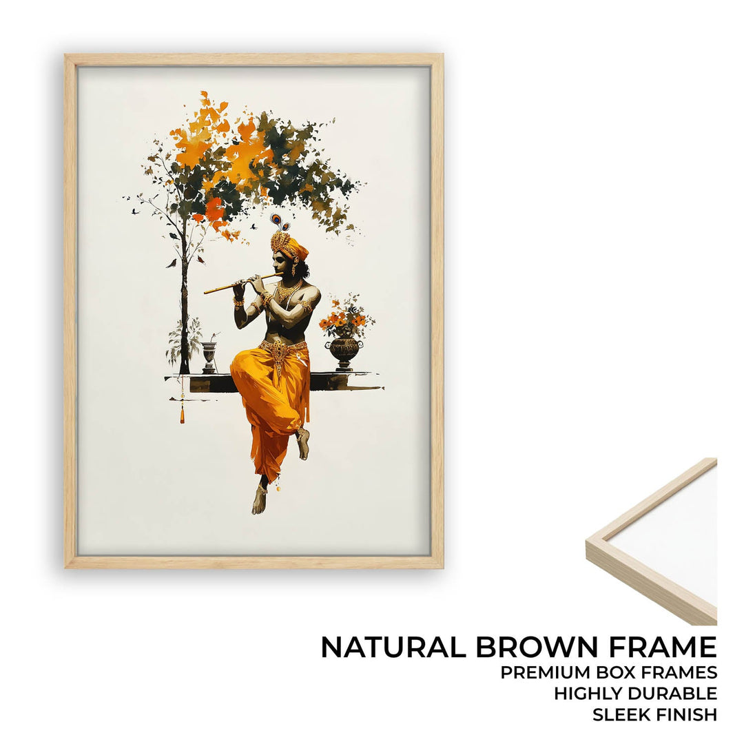 Krishna with Flute - Vastu Painting