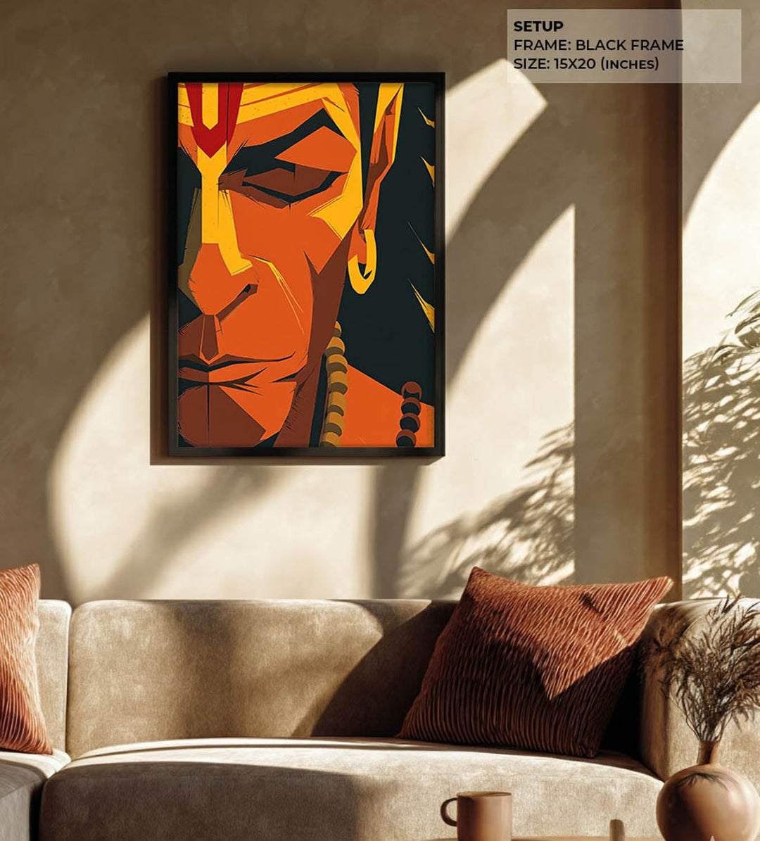 Lord Hanuman – Bold Devotion Wall Painting