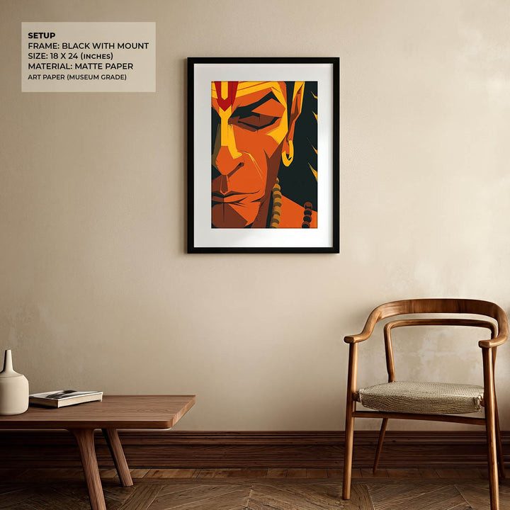 Lord Hanuman – Bold Devotion Wall Painting