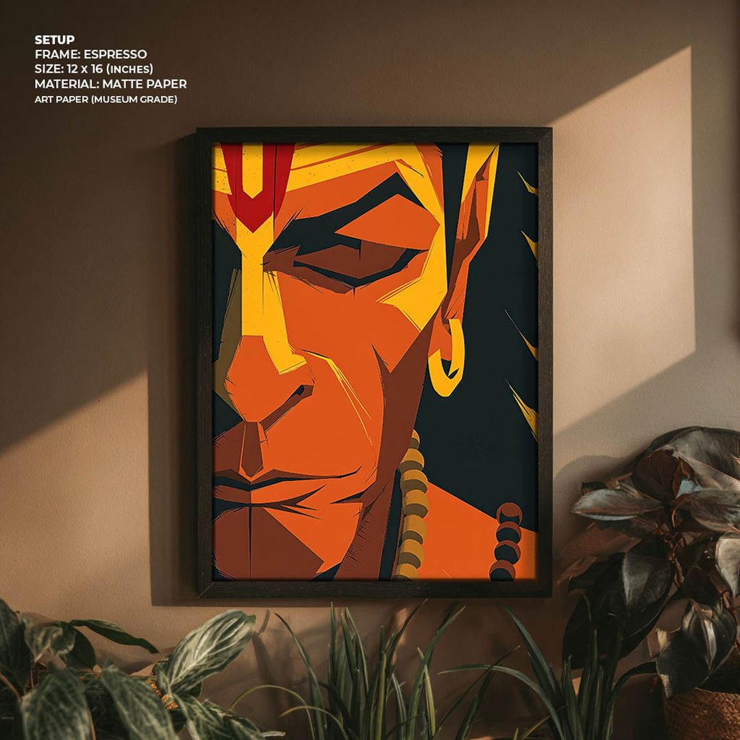 Lord Hanuman – Bold Devotion Wall Painting