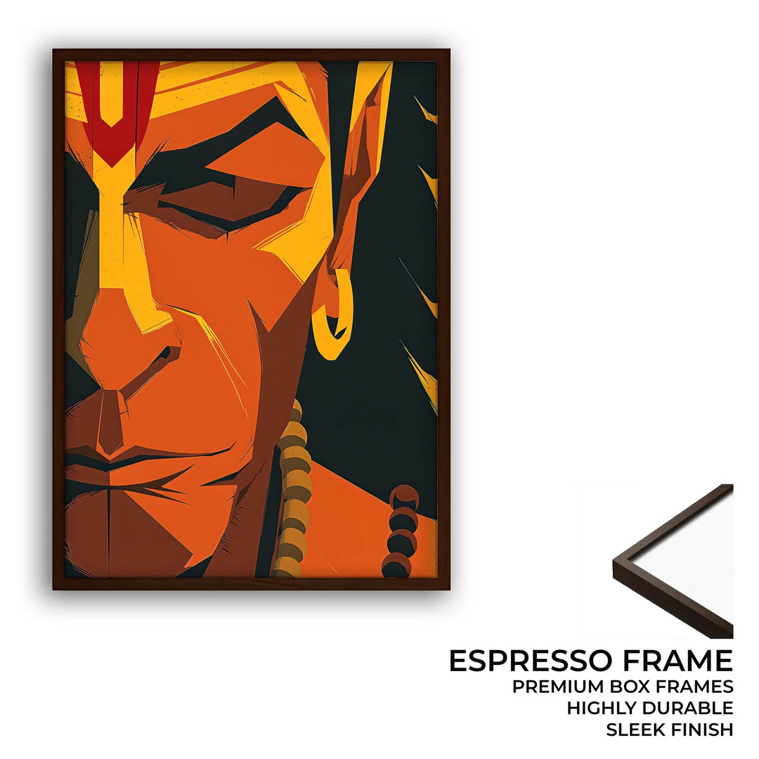 Lord Hanuman – Bold Devotion Wall Painting