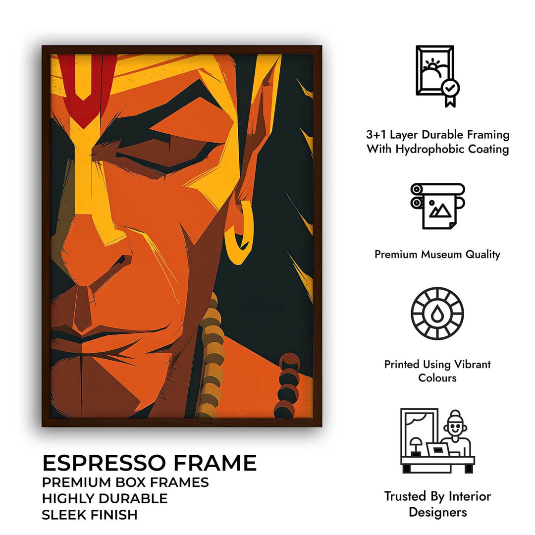 Lord Hanuman – Bold Devotion Wall Painting