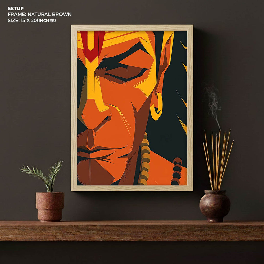 Lord Hanuman – Bold Devotion Wall Painting