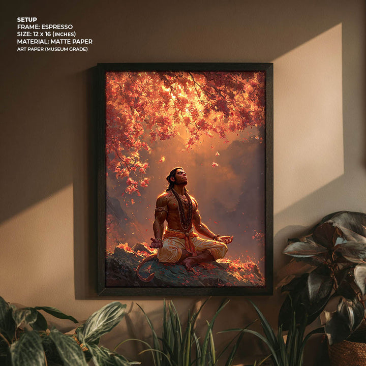 Lord Hanuman Meditation Painting – Vastu Wall Art