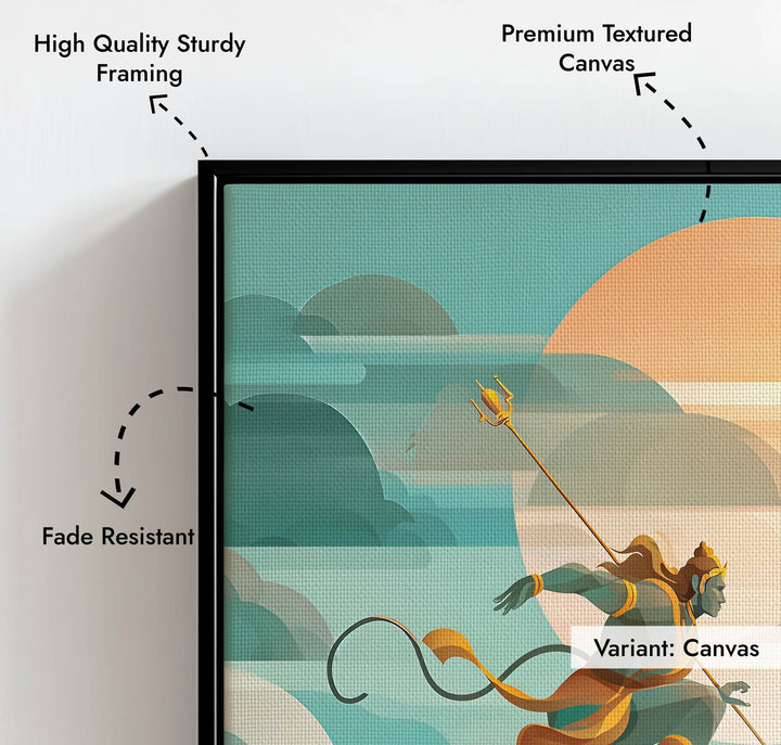 Lord Hanuman Painting – Celestial Leap Wall Art