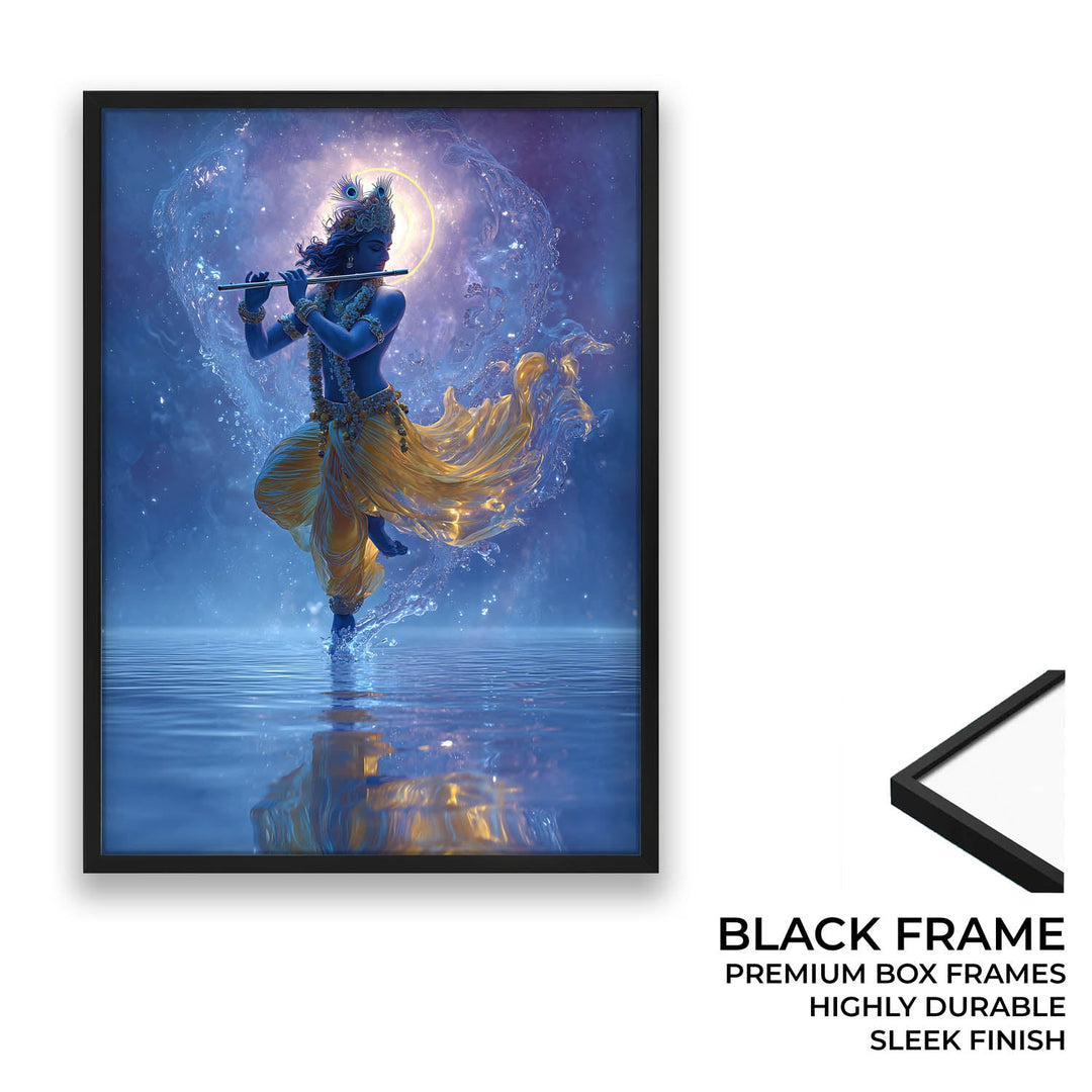 Lord Krishn with Flute - Vastu Painting