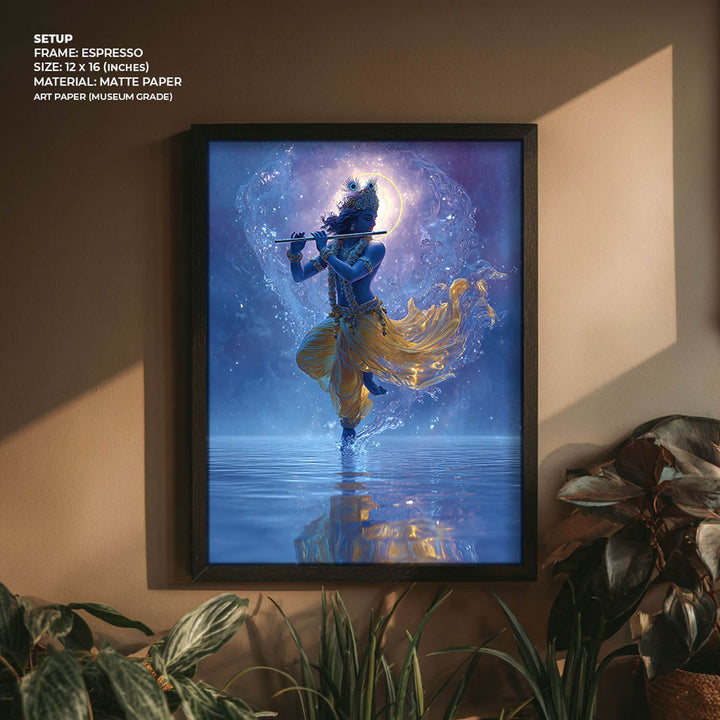 Lord Krishn with Flute - Vastu Painting