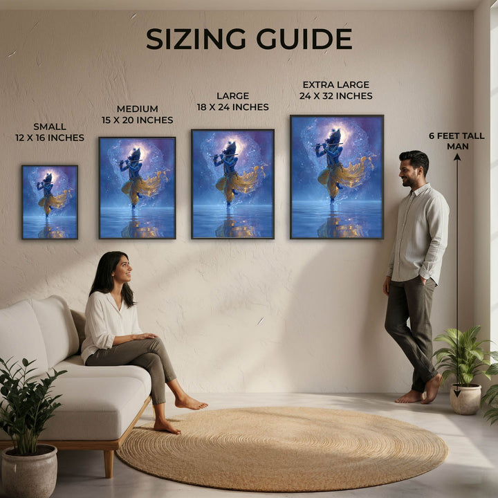 Lord Krishn with Flute - Vastu Painting