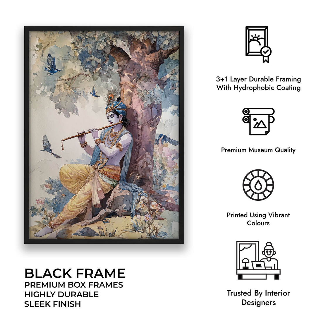 Lord Krishna Flute Painting – Vastu Wall Art