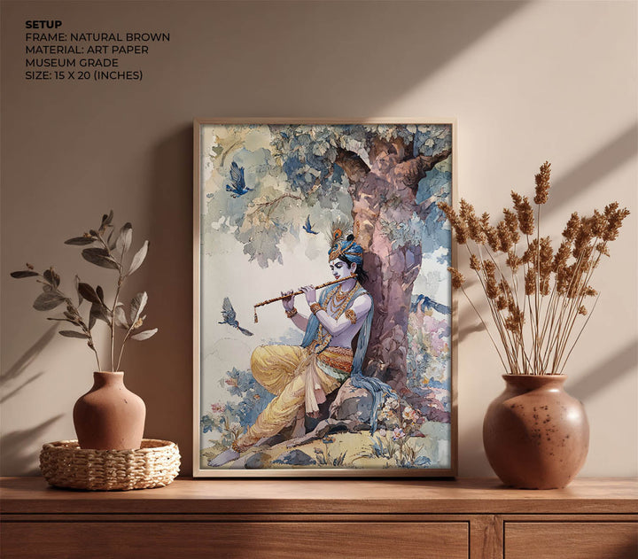 Lord Krishna Flute Painting – Vastu Wall Art
