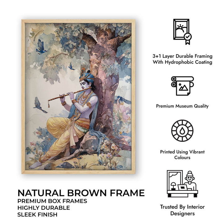 Lord Krishna Flute Painting – Vastu Wall Art