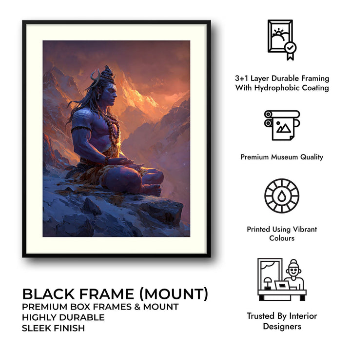 Lord Shiva Meditation Painting – Mahadev Wall Art