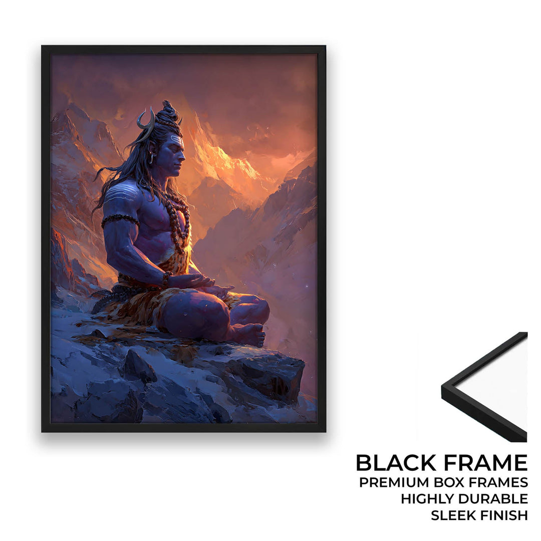 Lord Shiva Meditation Painting – Mahadev Wall Art
