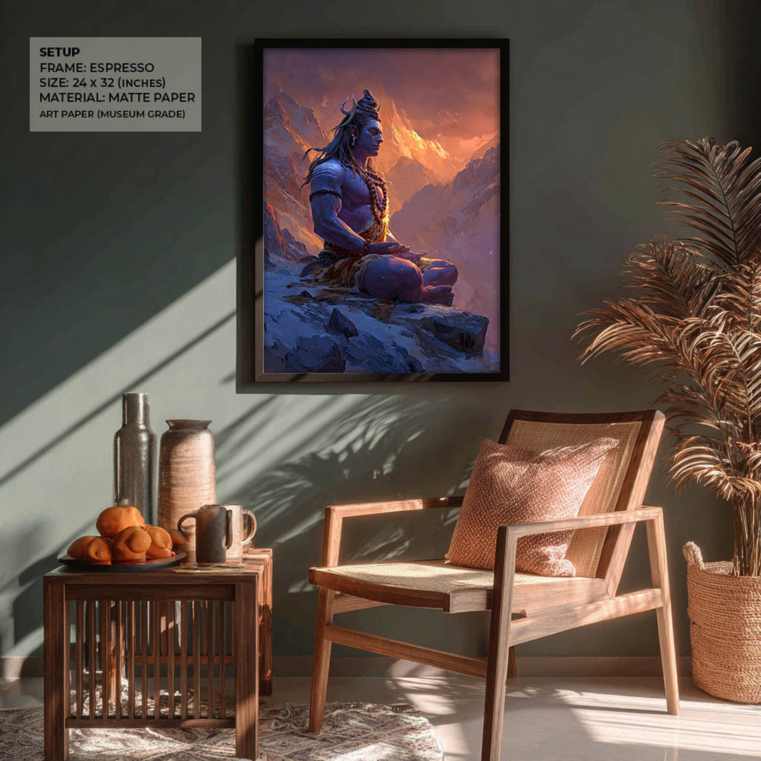 Lord Shiva Meditation Painting – Mahadev Wall Art
