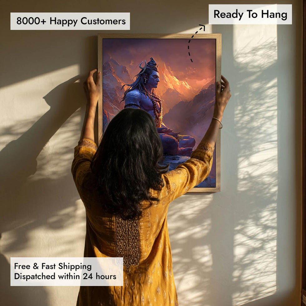 Lord Shiva Meditation Painting – Mahadev Wall Art